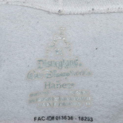 Hanes Disneyland Women White Full Zip Hoodie Minnie Mouse XL