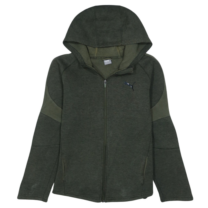 Puma Boys Green Full Zip Hoodie 14 Years Hooded Sweatshirt