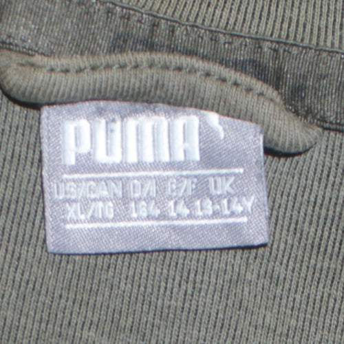 Puma Boys Green Full Zip Hoodie 14 Years Hooded Sweatshirt