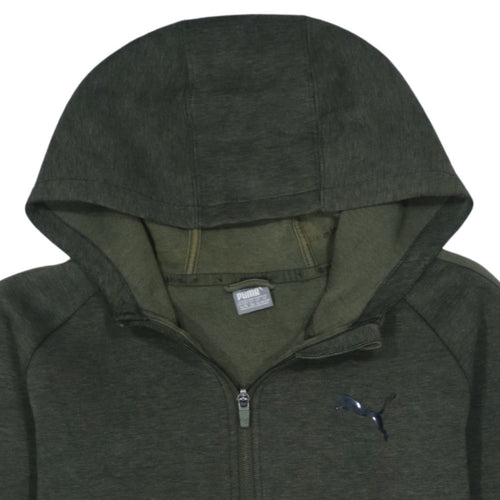 Puma Boys Green Full Zip Hoodie 14 Years Hooded Sweatshirt