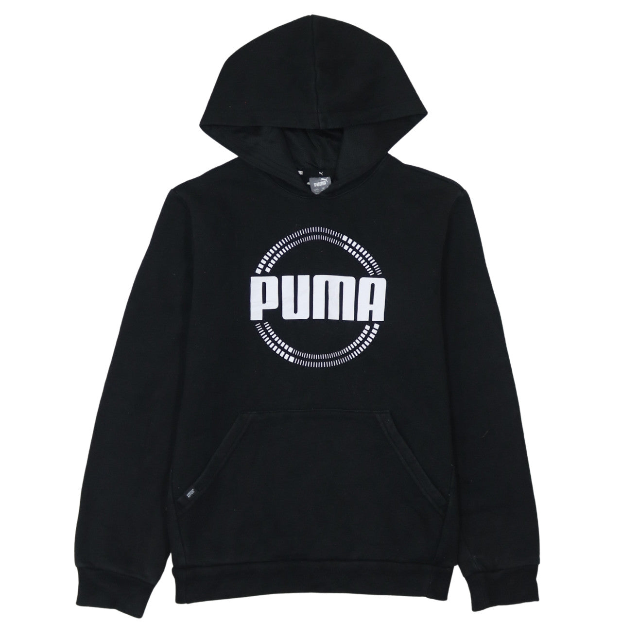 Puma Boys Black Pullover Hoodie 13-14 Years Fleece Hooded Sweatshirt