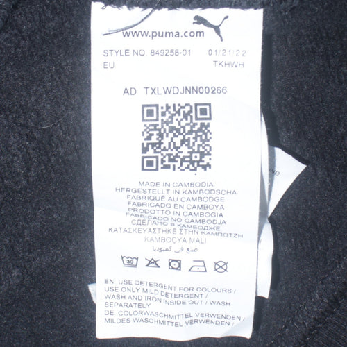 Puma Boys Black Pullover Hoodie 13-14 Years Fleece Hooded Sweatshirt