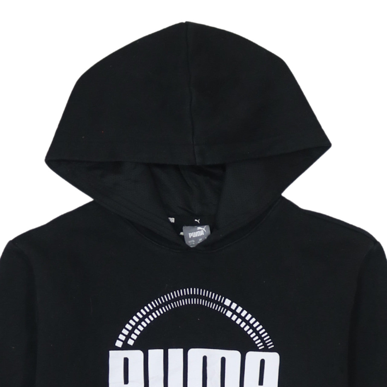 Puma Boys Black Pullover Hoodie 13-14 Years Fleece Hooded Sweatshirt