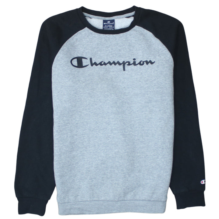 Champion Boys Grey & Black Pullover Sweatshirt 13-14 Years Regular Fit