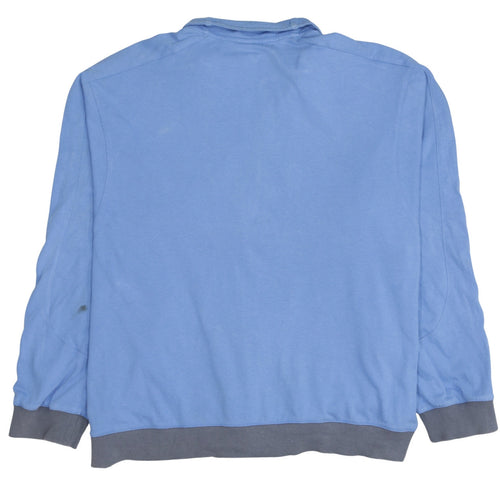 Nike Men Blue XL Track Jacket Full Zip Cotton Blend