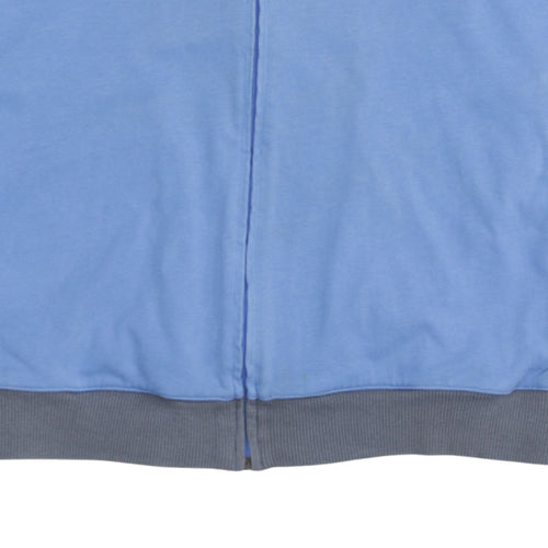 Nike Men Blue XL Track Jacket Full Zip Cotton Blend