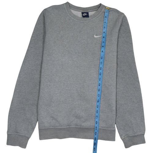 Nike Men's Grey Crew Neck Pullover Sweatshirt Size S Regular Fit