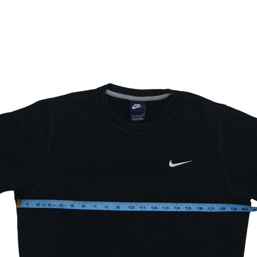 Nike Men's Black Small Pullover Crew Neck Fleece Sweatshirt