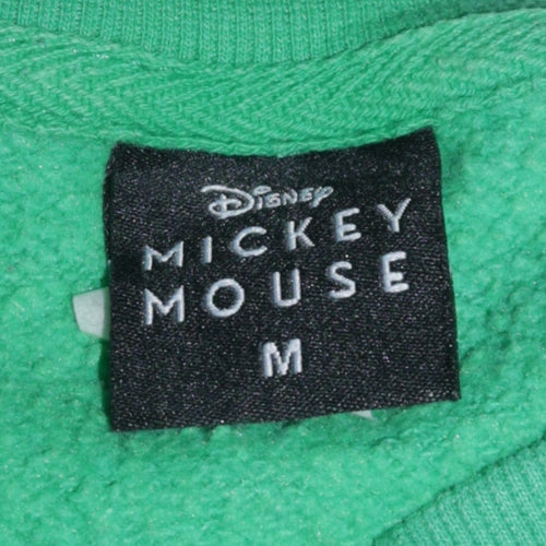 Disney Mickey Mouse Green Sweatshirt Womens M 12-14 Wellness Club