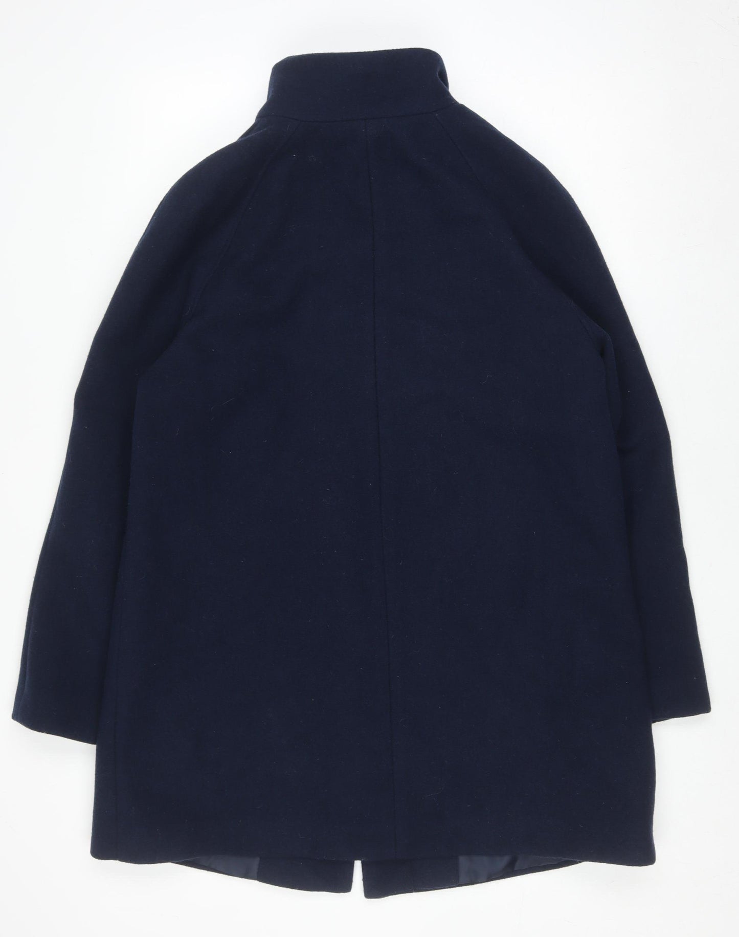 Marks and Spencer Women's Blue Classic Wool Blend Mid-Length Coat Size 14