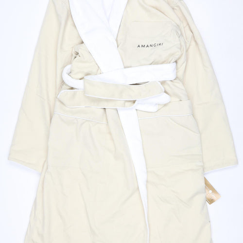 Monarch Cypress Women Beige Fleece Kimono Robe M