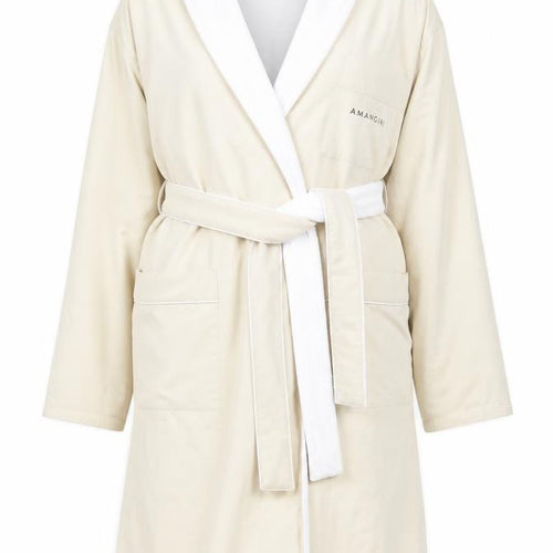 Monarch Cypress Women Beige Fleece Kimono Robe M