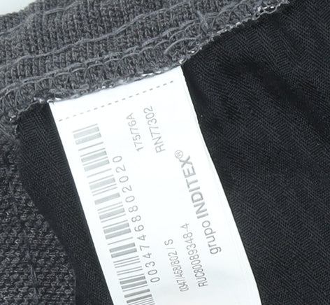 ZARA Men’s Grey Jogger Trousers Size S Elastic Waist Casual
