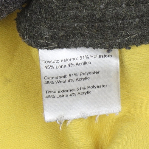 Ganesh Men's Green Wool Blend Hooded Button Coat 2XL