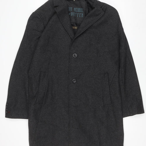 Saint George by Duffer Men's Charcoal Wool Overcoat XXL Classic Style
