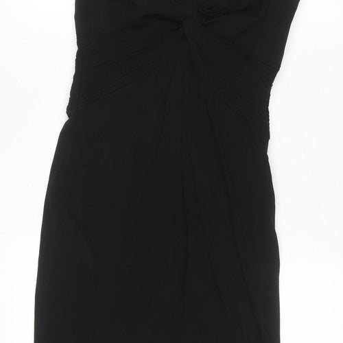 Coast Women’s Black Size 8 V-Neck Sleeveless Sheath Cocktail Dress