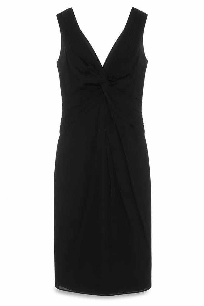 Coast Women’s Black Size 8 V-Neck Sleeveless Sheath Cocktail Dress