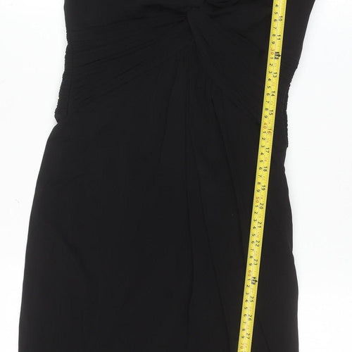 Coast Women’s Black Size 8 V-Neck Sleeveless Sheath Cocktail Dress