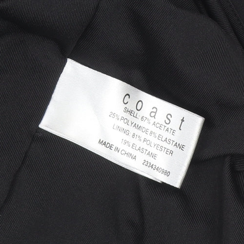 Coast Women’s Black Size 8 V-Neck Sleeveless Sheath Cocktail Dress