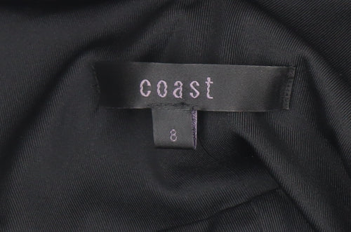Coast Women’s Black Size 8 V-Neck Sleeveless Sheath Cocktail Dress