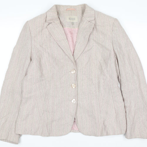 Next Women's Beige Wool Blend Blazer Jacket Size 20