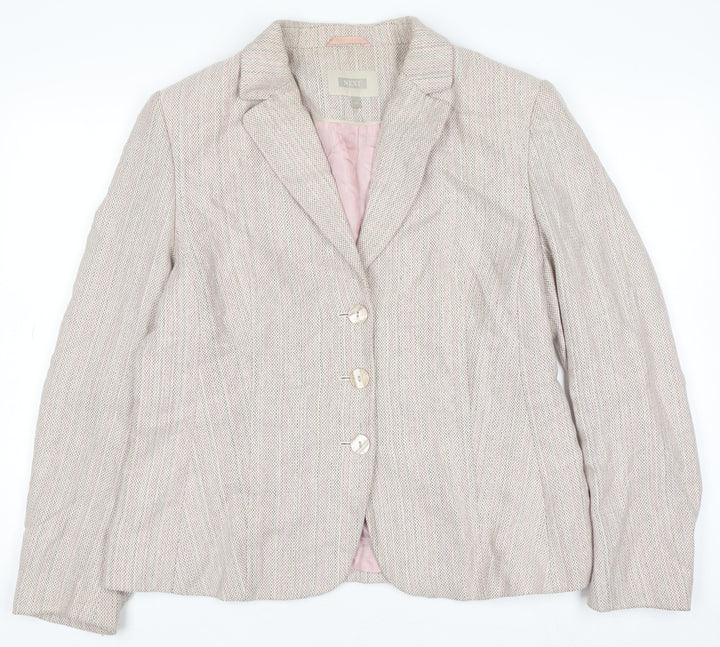 Next Women's Beige Wool Blend Blazer Jacket Size 20