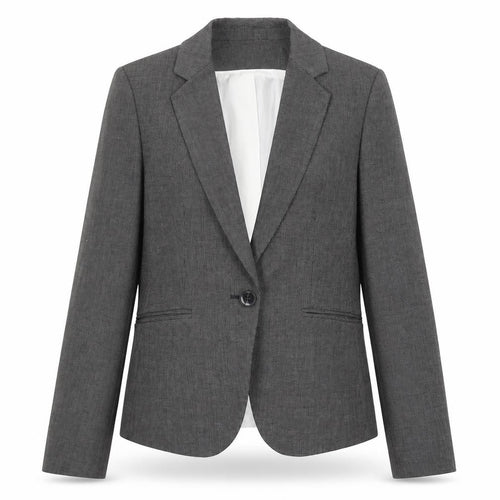 H&M Women Grey Blazer Jacket Size 8 Slim Fit Business Workwear