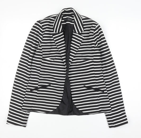 Atmosphere Women’s Black White Striped Blazer Size 10