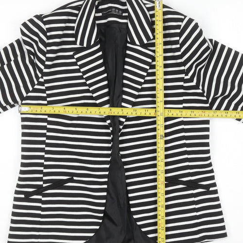 Atmosphere Women’s Black White Striped Blazer Size 10