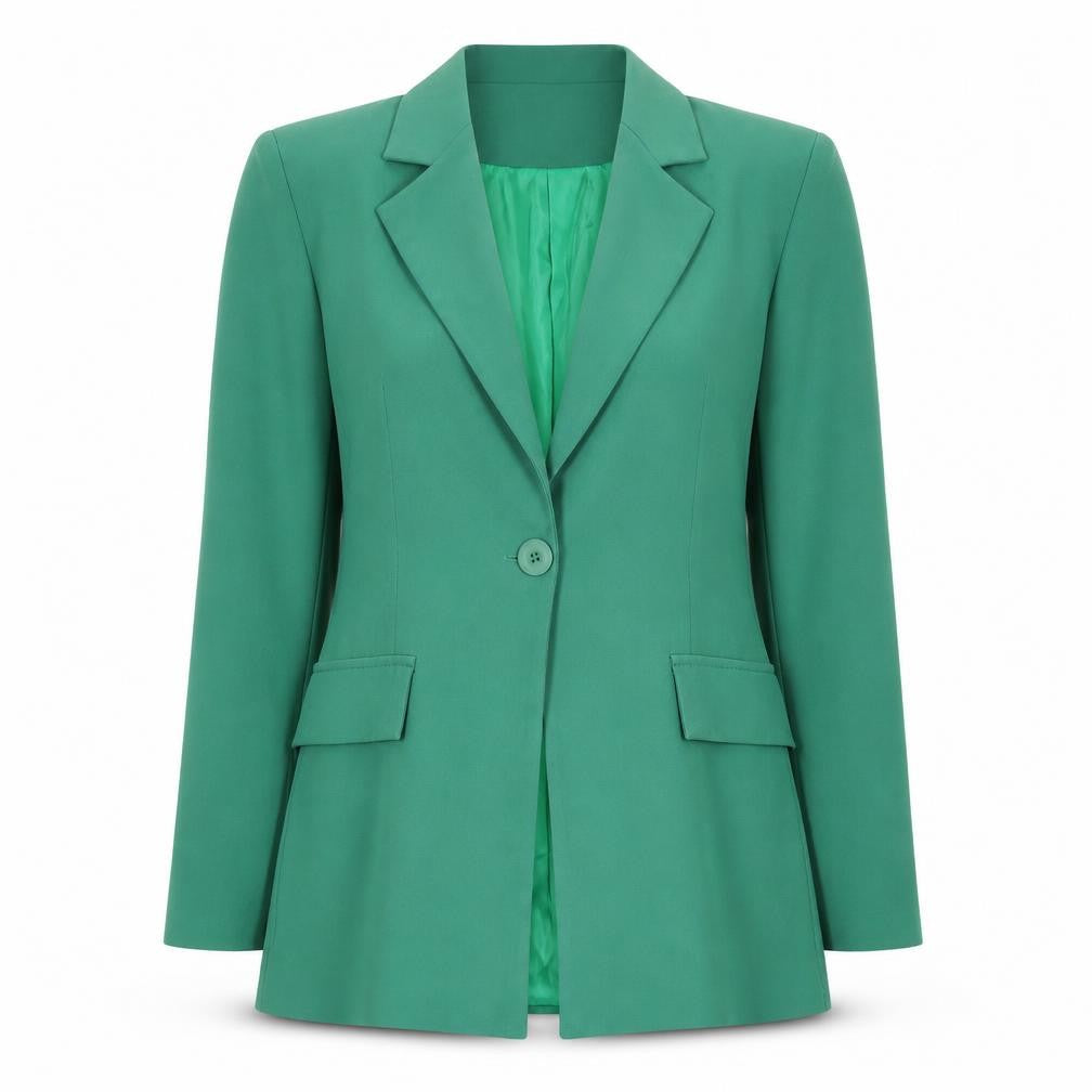 Boohoo Women’s Green Long Sleeve Blazer Jacket UK 12