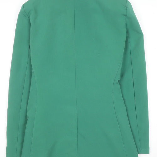 Boohoo Women’s Green Long Sleeve Blazer Jacket UK 12