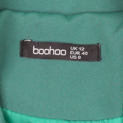 Boohoo Women’s Green Long Sleeve Blazer Jacket UK 12