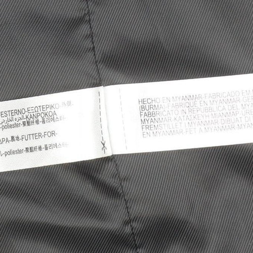 ZARA Women Black Mid-Length Polyester Overcoat Size L