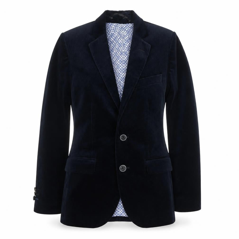1880 Club Teens Blue Velvet Blazer Jacket Size 8 Formal Single Breasted
