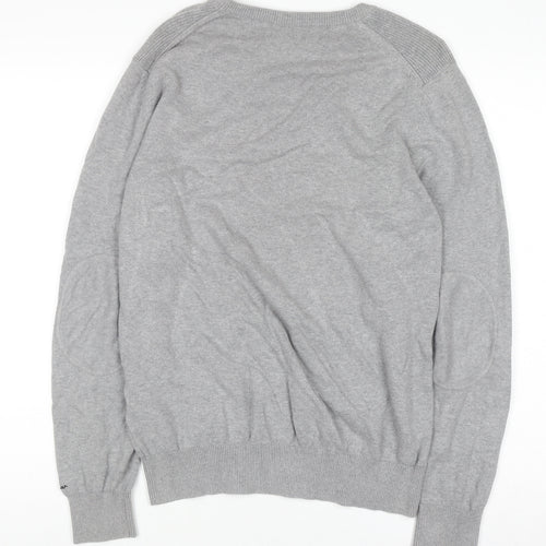 Ben Sherman Men's Grey Cotton Crew Neck Jumper Size M