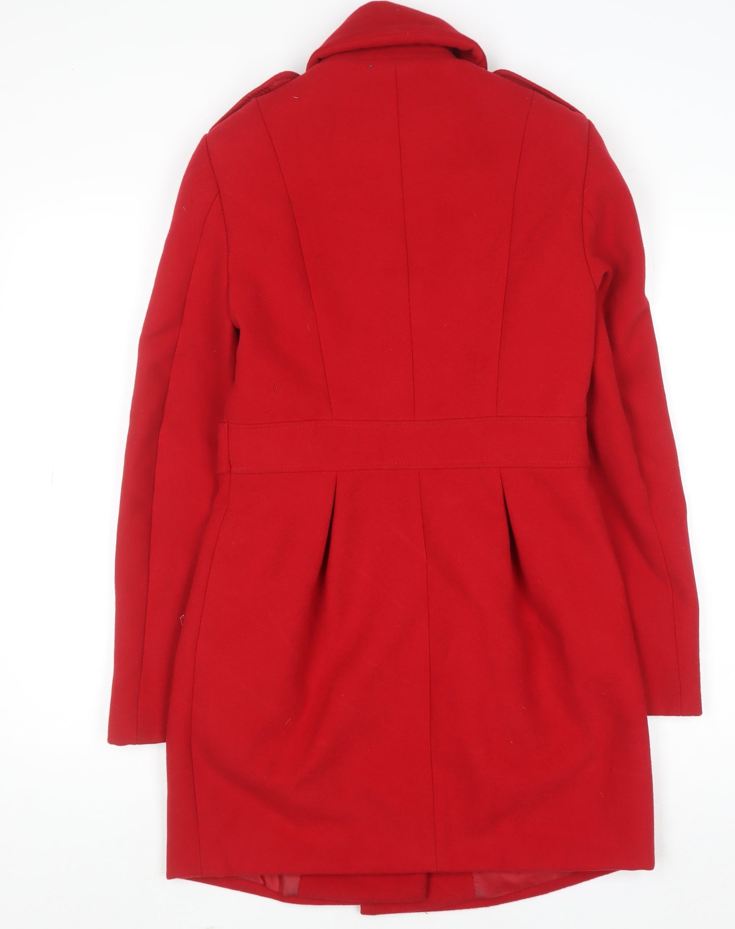 Next Women's Red Double-Breasted Pea Coat Size 6