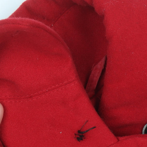 Next Women's Red Double-Breasted Pea Coat Size 6