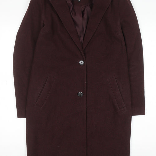 New Look Women's Brown Wool Blend Mid-Length Blazer Coat UK 6