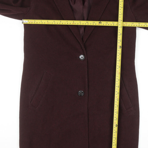 New Look Women's Brown Wool Blend Mid-Length Blazer Coat UK 6