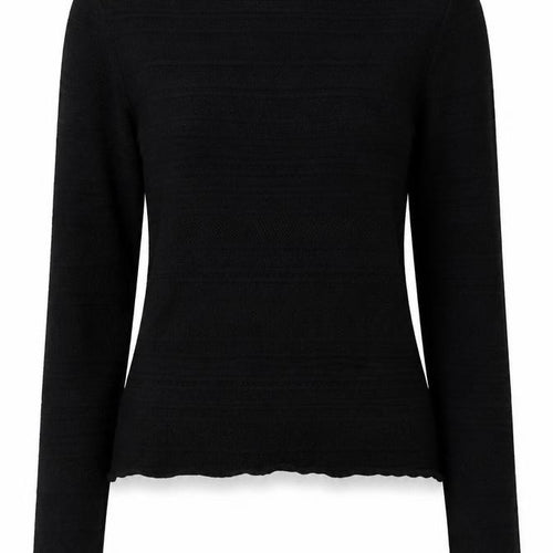 Warehouse Women Black Size 10 Mock Neck Long Sleeve Knit Jumper