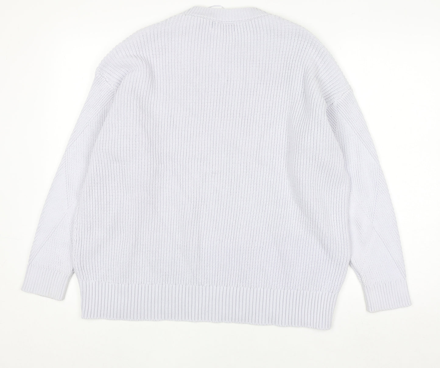 Marks and Spencer Women’s Pale Lilac Diamond Knit Cotton Jumper XL