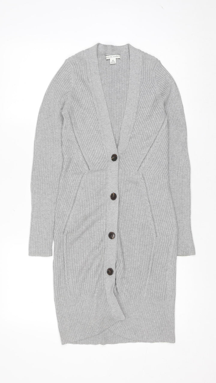 Banana Republic Women’s Grey V-Neck Longline Cardigan XS