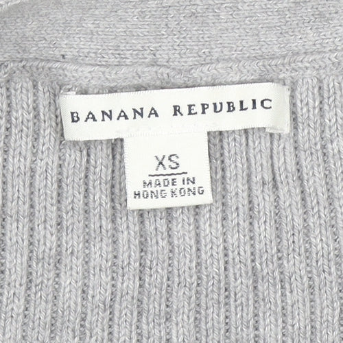 Banana Republic Women’s Grey V-Neck Longline Cardigan XS