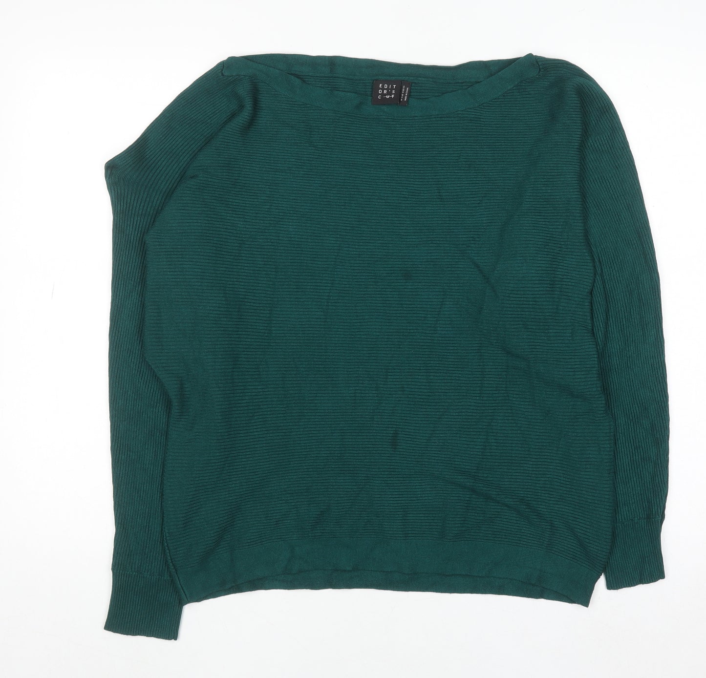 Editor's Cut Women's Green Size 16 Boat Neck Knit Jumper