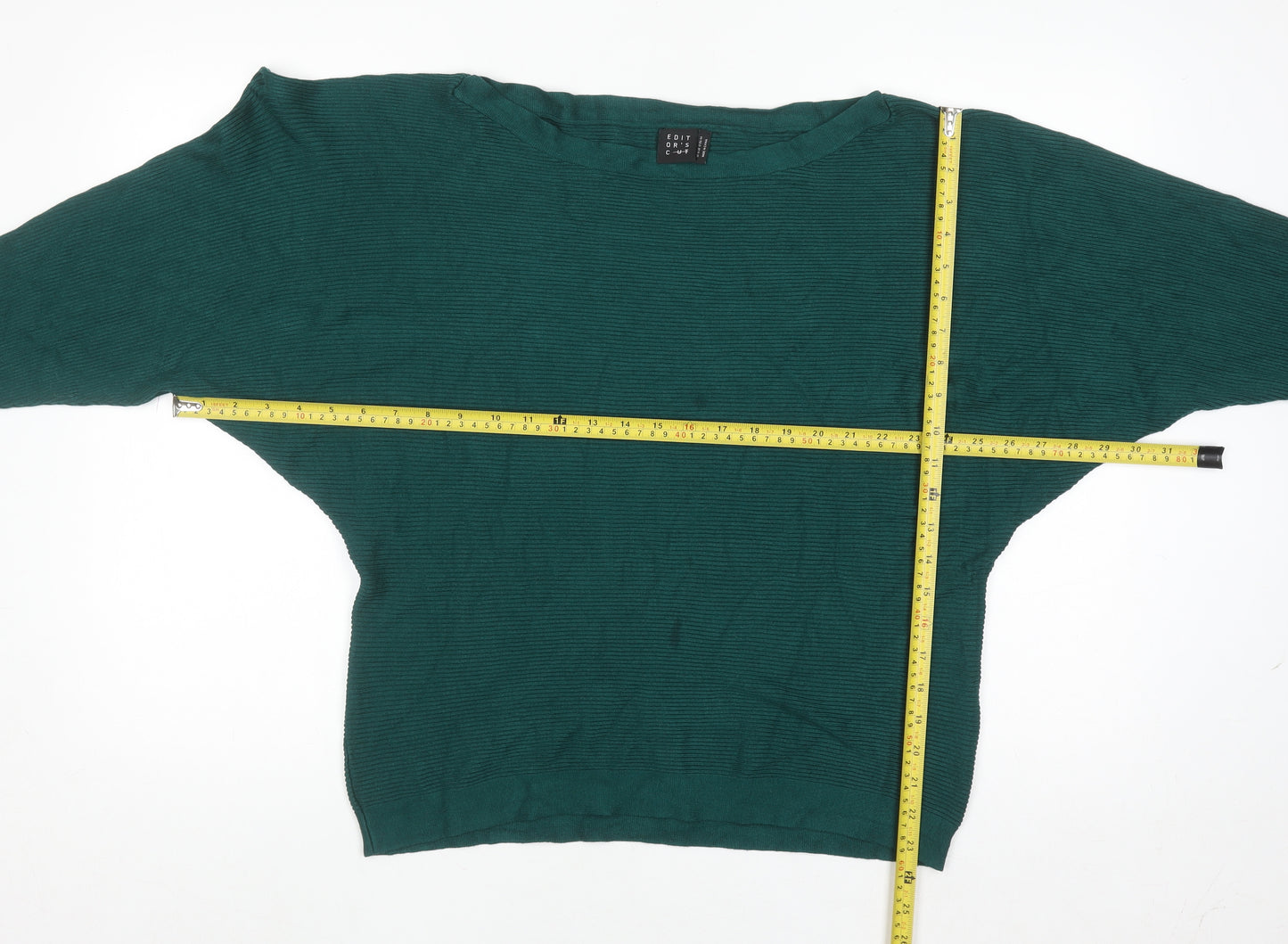 Editor's Cut Women's Green Size 16 Boat Neck Knit Jumper