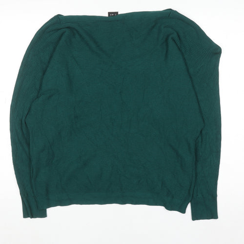 Editor's Cut Women's Green Size 16 Boat Neck Knit Jumper