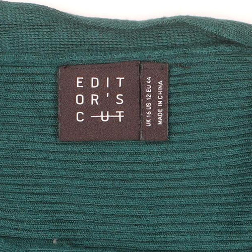 Editor's Cut Women's Green Size 16 Boat Neck Knit Jumper