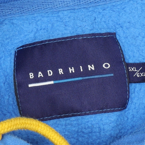 BadRhino Mens Blue 5XL Pullover Hoodie Graphic Print Fleece