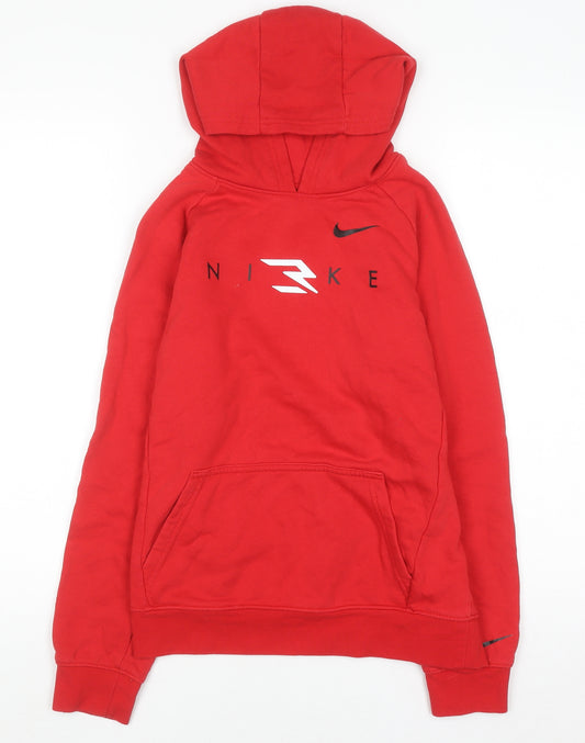 Nike 3Brand Boys Red Pullover Hoodie 12-13 Years Cotton Blend