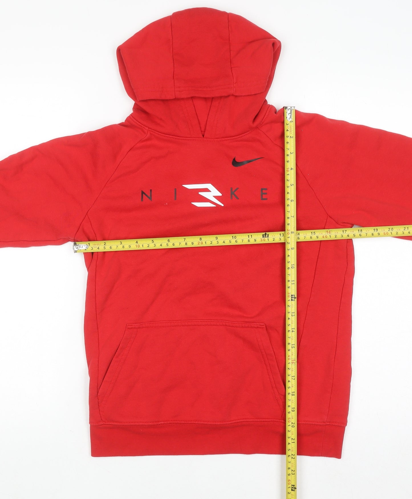 Nike 3Brand Boys Red Pullover Hoodie 12-13 Years Cotton Blend